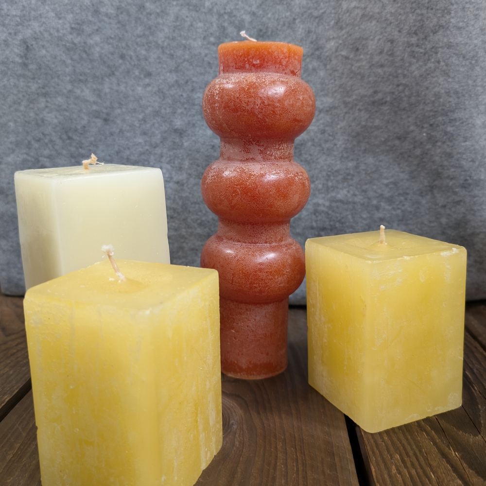 Cream Yellow and Orange Candle Collection
